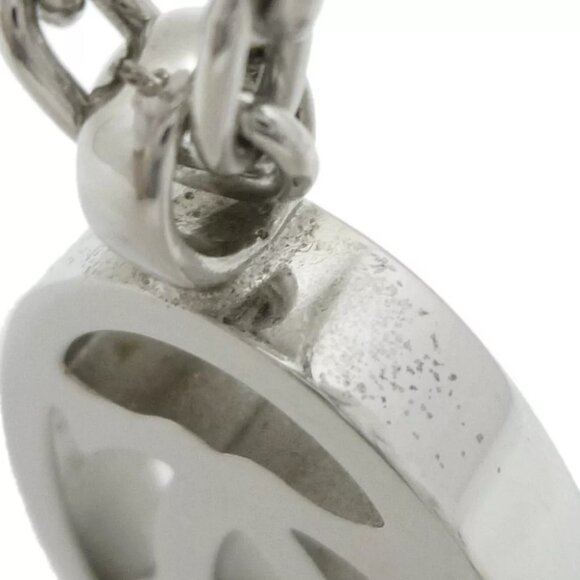 Auth Cartier Rhodium Finish Double C Key Ring Bag Charm T1220157 Silver #W401011 - Picture 7 of 9